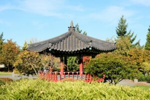 Korean style pagoda at Daejeon Park